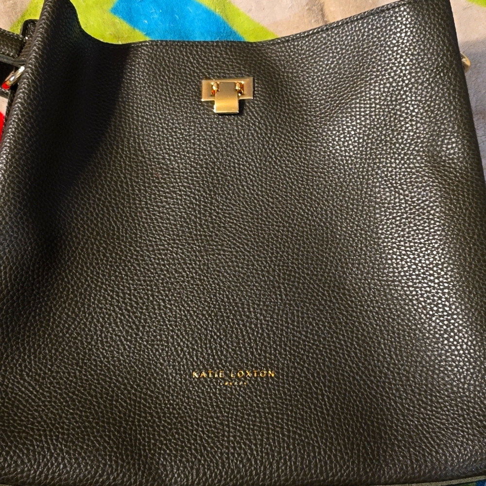 Kate Spade Black Shoulder Bag with Textured Leather
